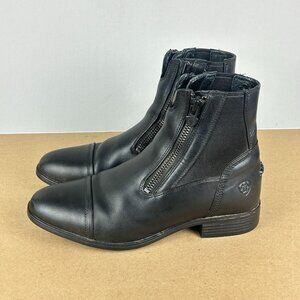 Ariat Kendron Pro Paddock Leather Boots Womens 8 Black Leather Cap Toe